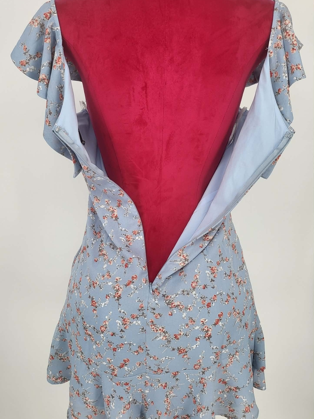 Lulu's Light Blue Floral Dress - Picture 3 of 8